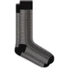 Bugatchi Broken Stripe Cotton Blend Dress Socks In Brown