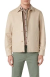 Bugatchi Button-up Twill Jacket In Sand