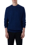 BUGATCHI CABLE STITCH MERINO WOOL SWEATER