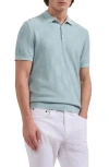 Bugatchi Checkerboard Stitch Polo Sweater In Blue