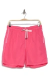 Bugatchi Clyde Solid Swim Trunks In Pink