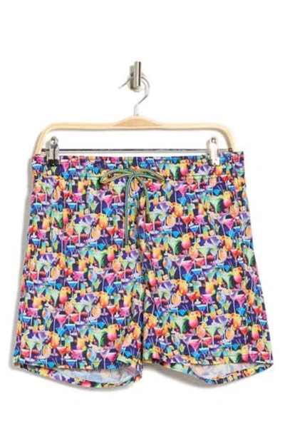 Bugatchi Cocktail Print Swim Shorts In Paradise