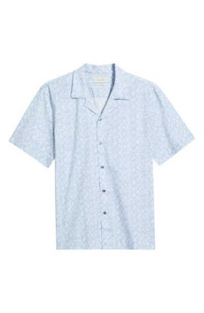 Bugatchi Cole Ooohcotton® Floral Camp Shirt In Air Blue
