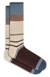 BUGATCHI BUGATCHI COLORBLOCK COTTON BLEND DRESS SOCKS