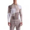Bugatchi Colorblock Merino Wool Polo Sweater In Brown