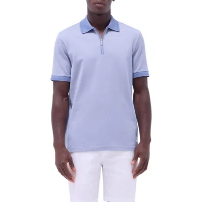 Bugatchi Contrast Trim Zip Polo