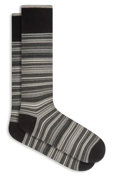 Bugatchi Cotton & Cashmere Blend Dress Socks In Black