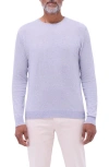 Bugatchi Cotton & Cashmere Crewneck Sweater In Lilac