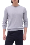 Bugatchi Cotton & Cashmere Crewneck Sweater In Platinum