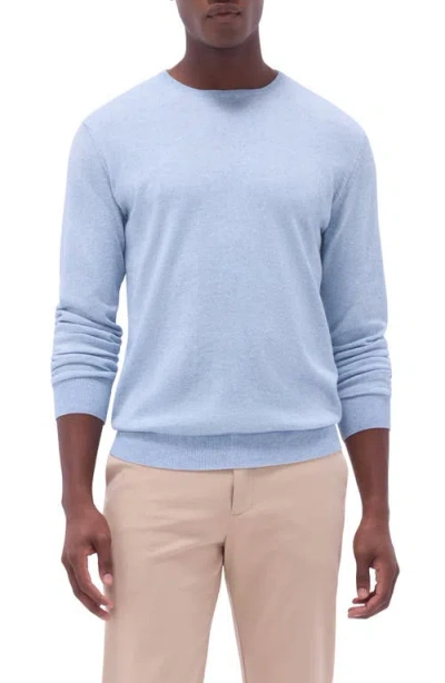 Bugatchi Cotton & Cashmere Crewneck Sweater In Riviera