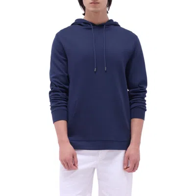 Bugatchi Cotton & Modal Blend Pullover Hoodie In Navy