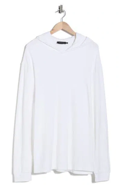 Bugatchi Cotton French Terry Hoodie In White