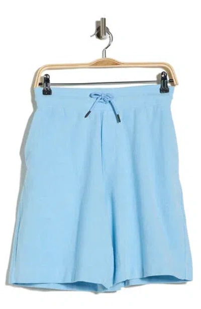 Bugatchi Cotton French Terry Shorts In Blue