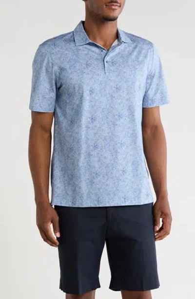 Bugatchi Cotton Knit Polo In Blue