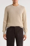 Bugatchi Cotton Rib Sweater In Neutral