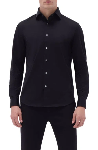 Bugatchi Devon Ooohcotton® Button-up Shirt In Black