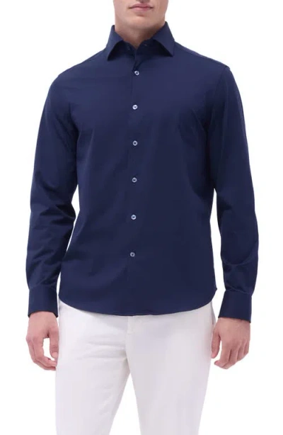 Bugatchi Devon Ooohcotton® Button-up Shirt In Black