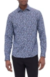 Bugatchi Devon Ooohcotton® Button-up Shirt In Blue
