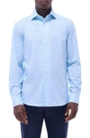 Bugatchi Devon Ooohcotton® Button-up Shirt In Blue