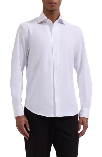 Bugatchi Devon Ooohcotton® Button-up Shirt In White
