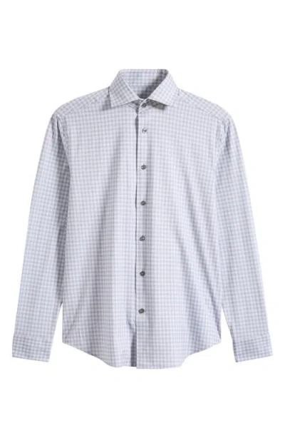 Bugatchi Devon Ooohcotton® Gingham Check Button-up Shirt In Blue