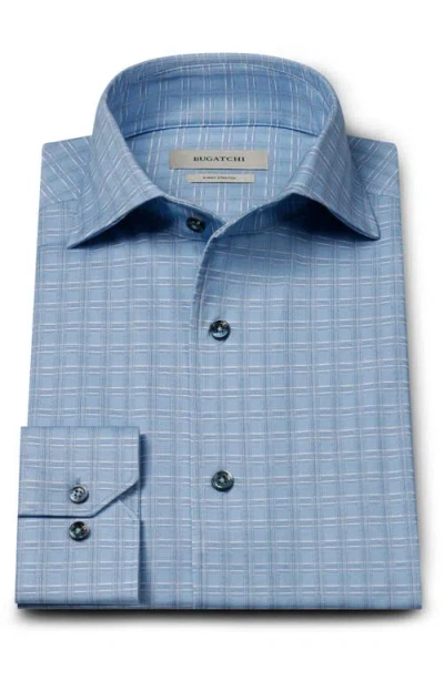 Bugatchi Devon Ooohcotton® Grid Button-up Shirt In Blue