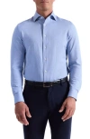 Bugatchi Devon Ooohcotton® Houndstooth Button-up Shirt In Blue