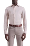 Bugatchi Devon Ooohcotton® Houndstooth Button-up Shirt In Pink