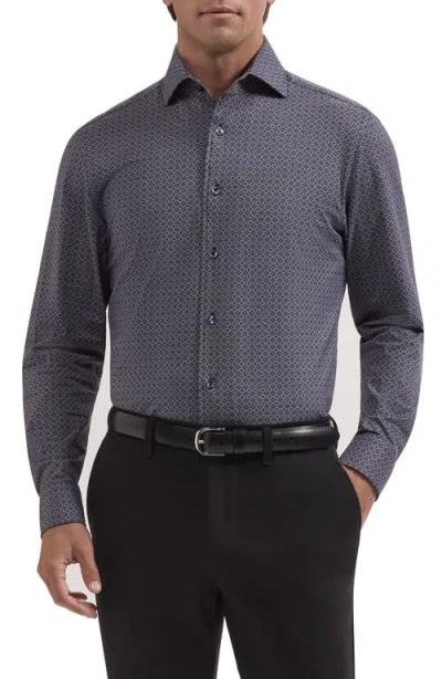 Bugatchi Devon Ooohcotton Long Sleeve Button-up Shirt In Blue