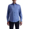 Bugatchi Devon Ooohcotton® Mosaic Print Button-up Shirt In Blue