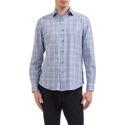 Bugatchi Devon Ooohcotton® Plaid Button-up Shirt In Blue