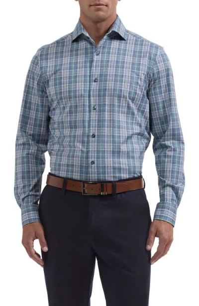 Bugatchi Devon Ooohcotton® Plaid Button-up Shirt In Blue