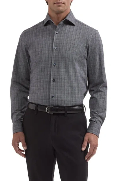 Bugatchi Devon Ooohcotton® Print Button-up Shirt In Gray
