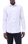 Bugatchi Devon Ooohcotton® Solid Button-up Shirt In White