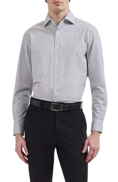 Bugatchi Devon Ooohcotton Stretch Button Up Shirt In Gray