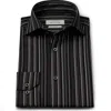Bugatchi Devon Ooohcotton® Stripe Button-up Shirt In Black
