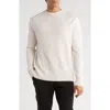 Bugatchi Embroidered Merino Wool Crewneck Sweater In White