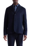 Bugatchi Felted Wool Blend Three Button Blazer In Blue
