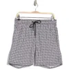 Bugatchi Fish Print Swim Shorts In Black