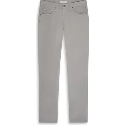 Bugatchi Five Pocket Stretch Cotton Pants In Gray