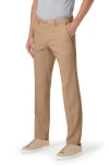 Bugatchi Flat Front Stretch Chinos In Caramel