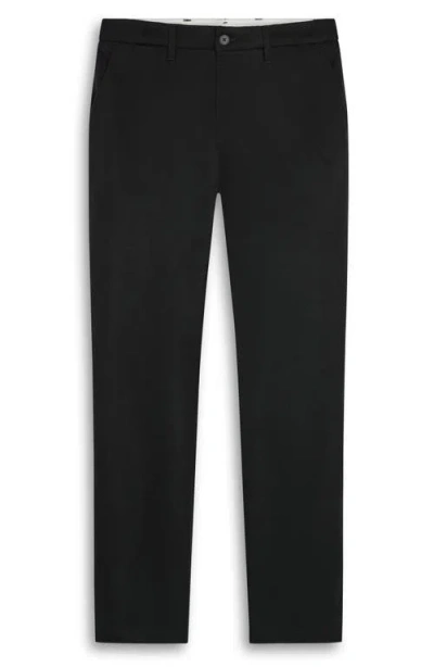 Bugatchi Flat Front Wool Blend Chino Pants In Black