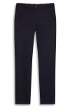 Bugatchi Flat Front Wool Blend Chino Pants In Blue
