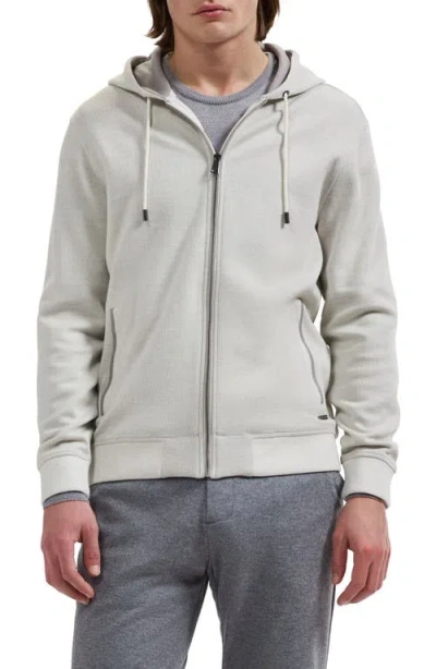 Bugatchi Full Zip Hoodie In Gray