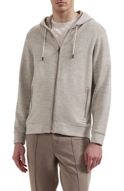 Bugatchi Full Zip Hoodie In Neutral