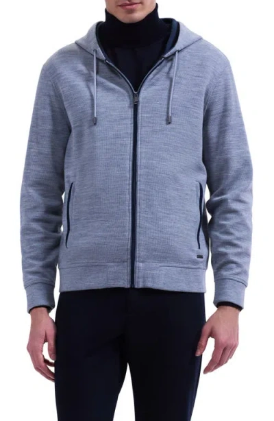Bugatchi Full Zip Hoodie In Blue