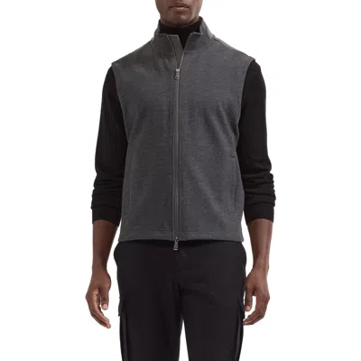 Bugatchi Full Zip Knit Vest In Blue
