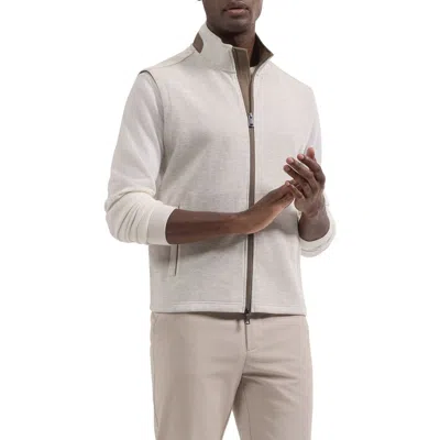 Bugatchi Full Zip Knit Vest In Neutral