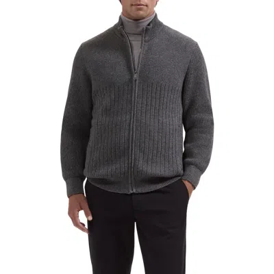 Bugatchi Full Zip Sweater In Blue