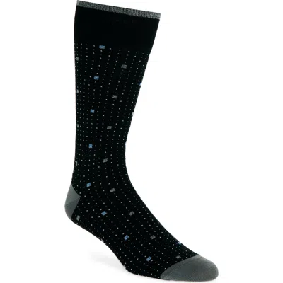 Bugatchi Geo Pattern Mercerized Cotton Blend Dress Socks In Multi